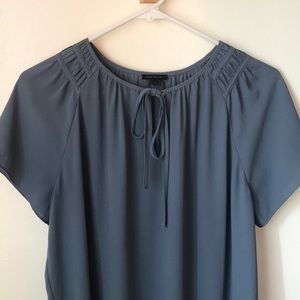 Ann Taylor Blue Tunic Blouse
